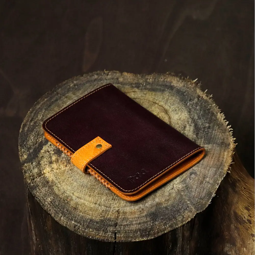 shop Leather ~ Travel Wallet - Wine