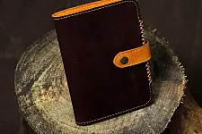 रिक्त . Rikt | Leather ~  Travel Wallet - Wine