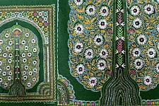 Art from Banni ~ Rogan Art Painting ( 15" X 12" ) - Green Background