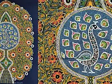 Art from Banni ~ Rogan Art Painting ( 20" X 12" ) - Morpankh