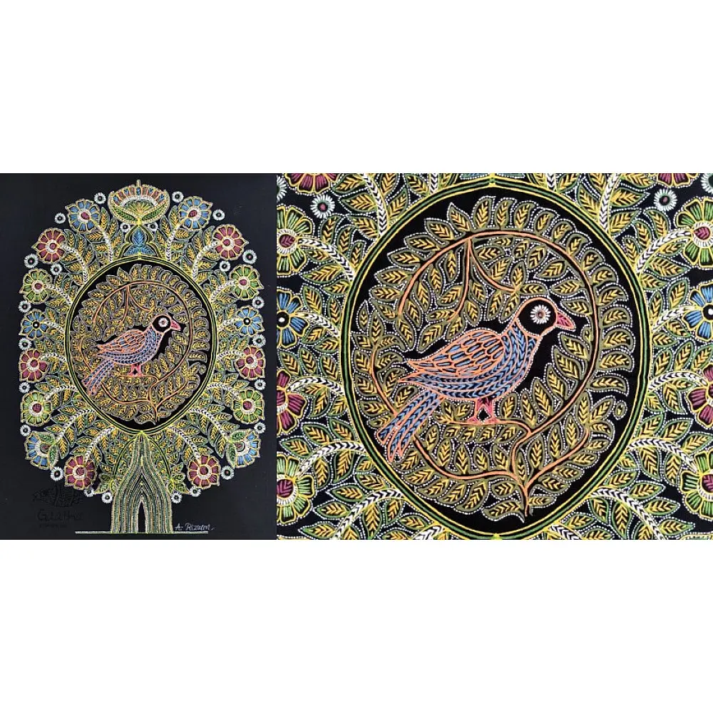 shop rogan art painting from gujarat  - Parrot