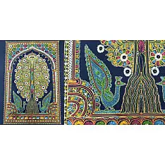 Art from Banni ~ Rogan Art Painting ( 20" X 14" ) - Peacocks Art from Banni ~ Rogan Art Painting ( 20" X 14" ) - Peacocks