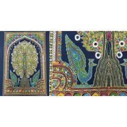 Art from Banni ~ Rogan Art Painting ( 20" X 14" ) - Peacocks