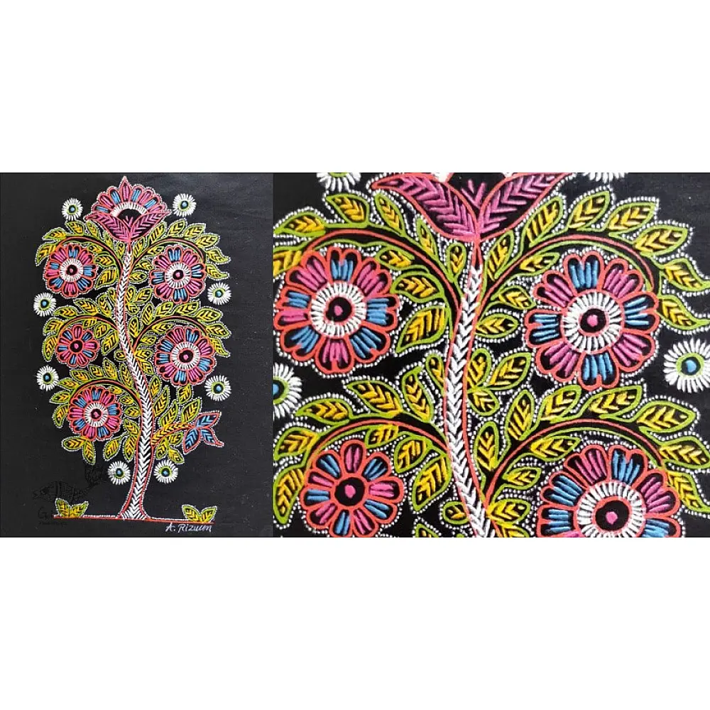 shop rogan art painting from gujarat - pink Flowers