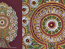 Art from Banni ~ Rogan Art Painting ( 10" X 6" ) - Flowers & Tree Art from Banni ~ Rogan Art Painting ( 10" X 6" ) - Flowers & Tree