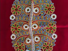 Art from Banni ~ Rogan Art Painting ( 10 x 6 inch ) - Maroon