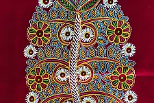Art from Banni ~ Rogan Art Painting ( 10 x 6 inch ) - Maroon