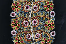 Art from Banni ~ Rogan Art Painting ( 10 x 6 inch ) - Black