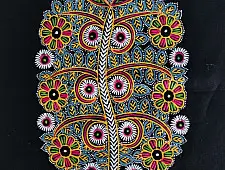 Art from Banni ~ Rogan Art Painting ( 10 x 6 inch ) - Black