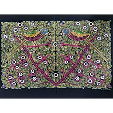 Art from Banni ~ Rogan Art Painting ( 20 x 12 inch ) - Bird