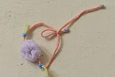Threads of Tradition | Handmade Fabric Bhai Bhabhi Rakhi Set