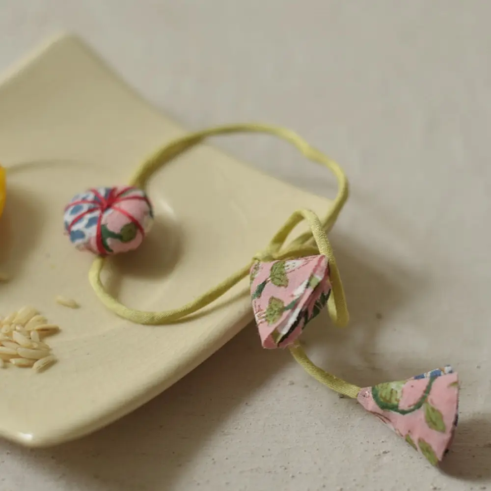 Shop Handmade Cotton Fabric Rakhi - Bhai Bhabhi Rakhi Set