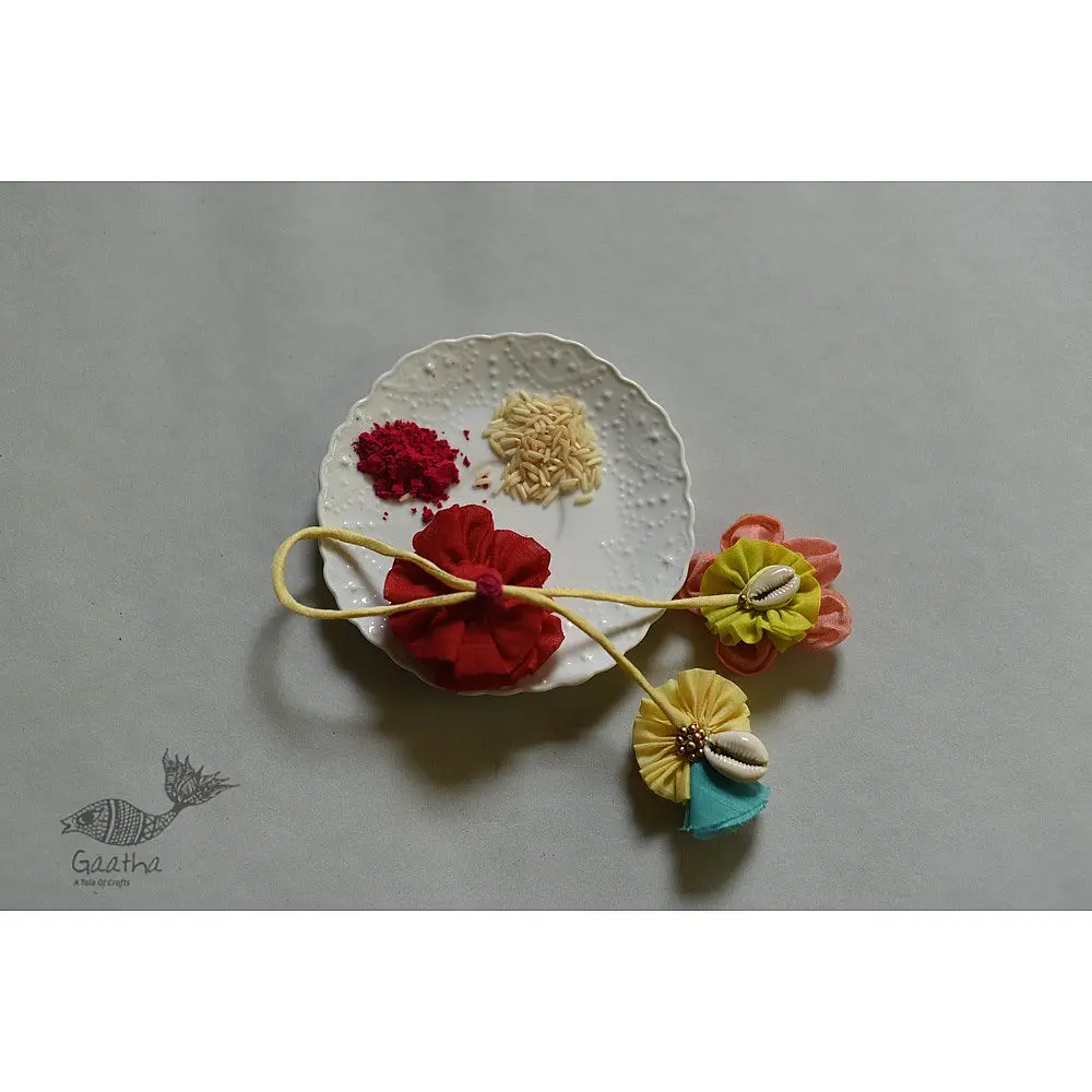 handmade chanderi fabric lumba rakhi reusable