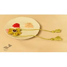 Threads of Tradition ~ Handmade Fabric Bhai Rakhi (Chanderi Fabric) C