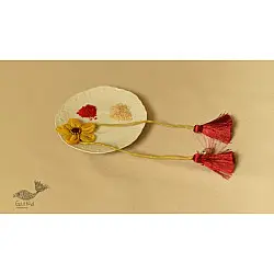 Threads of Tradition ~ Handmade Fabric Bhai Rakhi (Chanderi Fabric) E