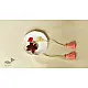 Handmade Fabric Rakhi - Chanderi Fabric - maroon