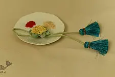 Threads of Tradition | Handmade Fabric Bhabhi Rakhi (Reusable) - Flower Lumba