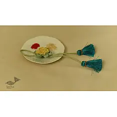 Threads of Tradition | Handmade Fabric Bhabhi Rakhi (Reusable) - Flower Lumba