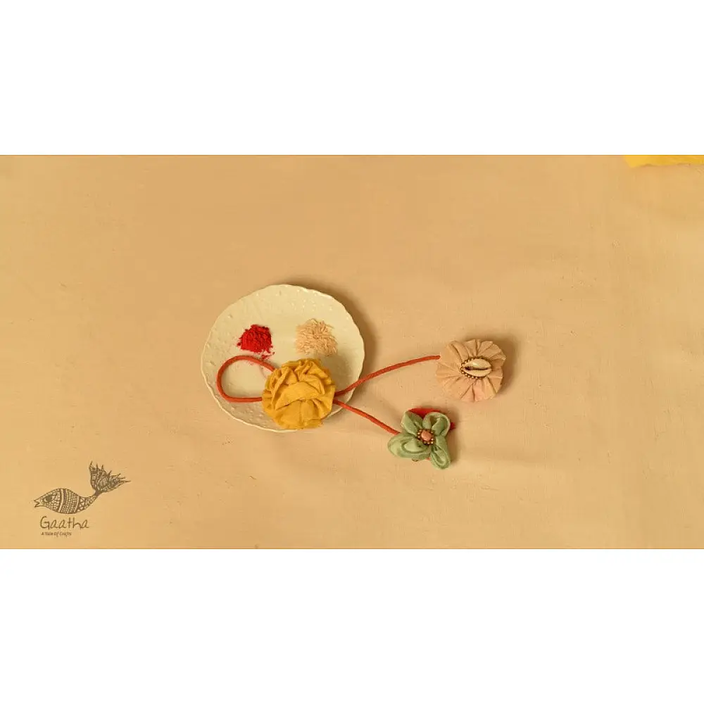 Handmade Fabric Lumba Bhabhi Rakhi (Reusable)
