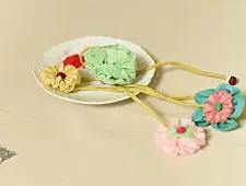 Threads of Tradition ~ Bhai - Bhabhi Rakhi & Lumba Rakhi ( Reusable ) - Set of Two