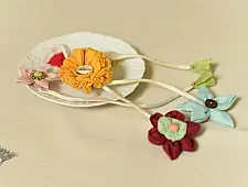 Threads of Tradition ~ Handmade Bhai - Bhabhi Rakhi & Lumba Rakhi ( Set of Two ) G