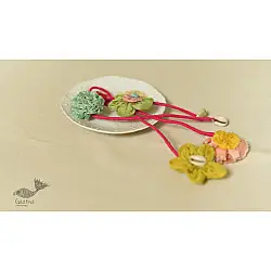 Threads of Tradition ~ Handmade Bhai - Bhabhi Rakhi & Lumba Rakhi ( Set of Two ) H