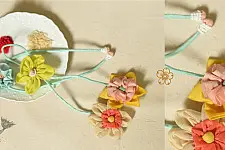 Threads of Tradition ~ Handmade Bhai - Bhabhi Rakhi & Lumba Rakhi ( Set of Two )