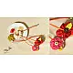 Handmade Fabric Bhai - Bhabhi Rakhi & Lumba Rakhi ( Set of Two )