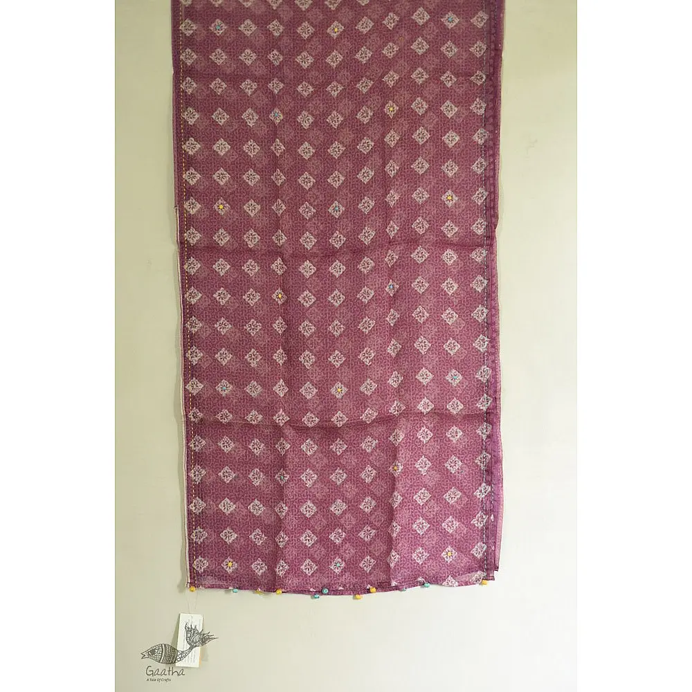 kota silk embroidered stole
