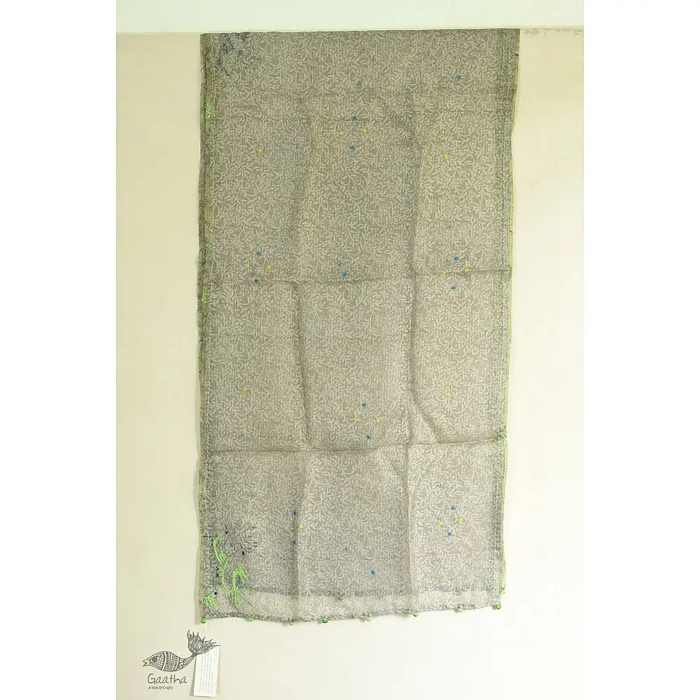 shop kota silk stole Grey