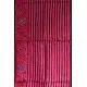 shop Kota Doria Silk Embroidered Stole with Block Print