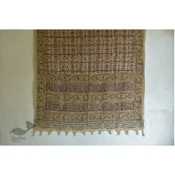 Rohini . रोहिणी ❀ Kalamkari Block Printed Cotton Dupatta - 9