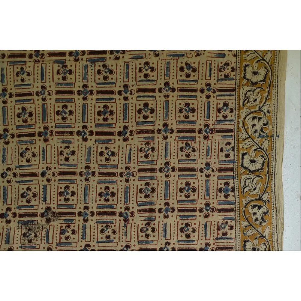 Kalamkari block printed cotton dupatta