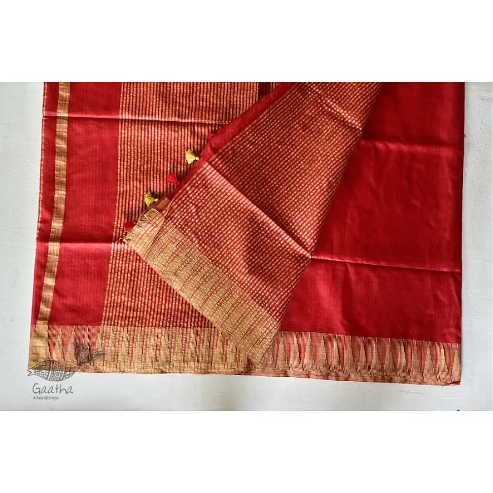 गोपी चंदन ❂ Mulberry Silk Saree with Temple Border ❂ A