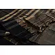 Plain Handloom south cotton saree - black 