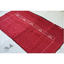 Hello Summer - Ikat Pure Cotton Saree - Red & Black