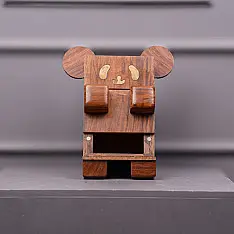 Lakdi . लकड़ी ~ Handmade Wooden Piggy Bank ( Two Options Panda / Koala )