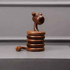 Lakdi . लकड़ी ~ Handmade Wooden Coasters ( Two Options Snake / Elephant )