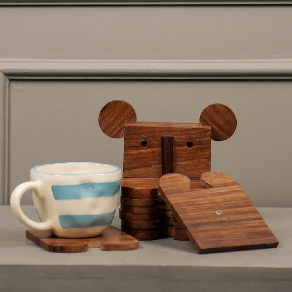 Online Handmade Wooden Coaster set