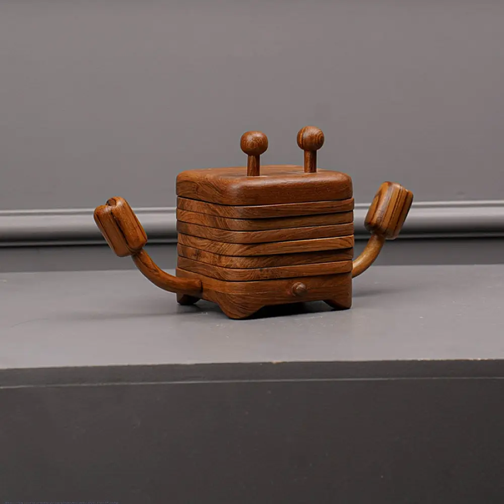 Online Handmade Wooden Coaster set - Crab