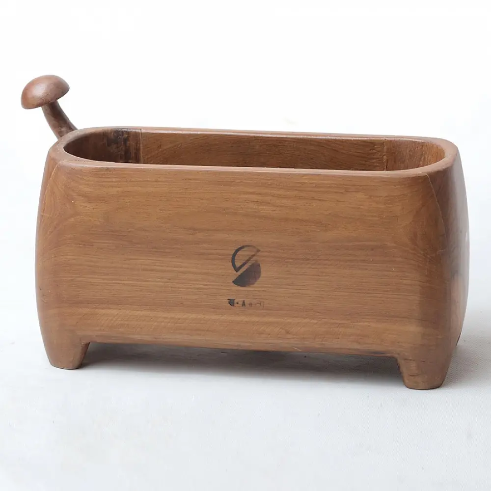 Online Handmade Wooden Mushroom Tail Pen Stand ( Three Sizes Option )