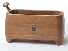 Lakdi . लकड़ी ~ Handmade Wooden Mushroom Tail Pen Stand ( Available in three sizes )