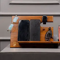 Lakdi . लकड़ी ~ Handmade Wooden - Desk Organiser
