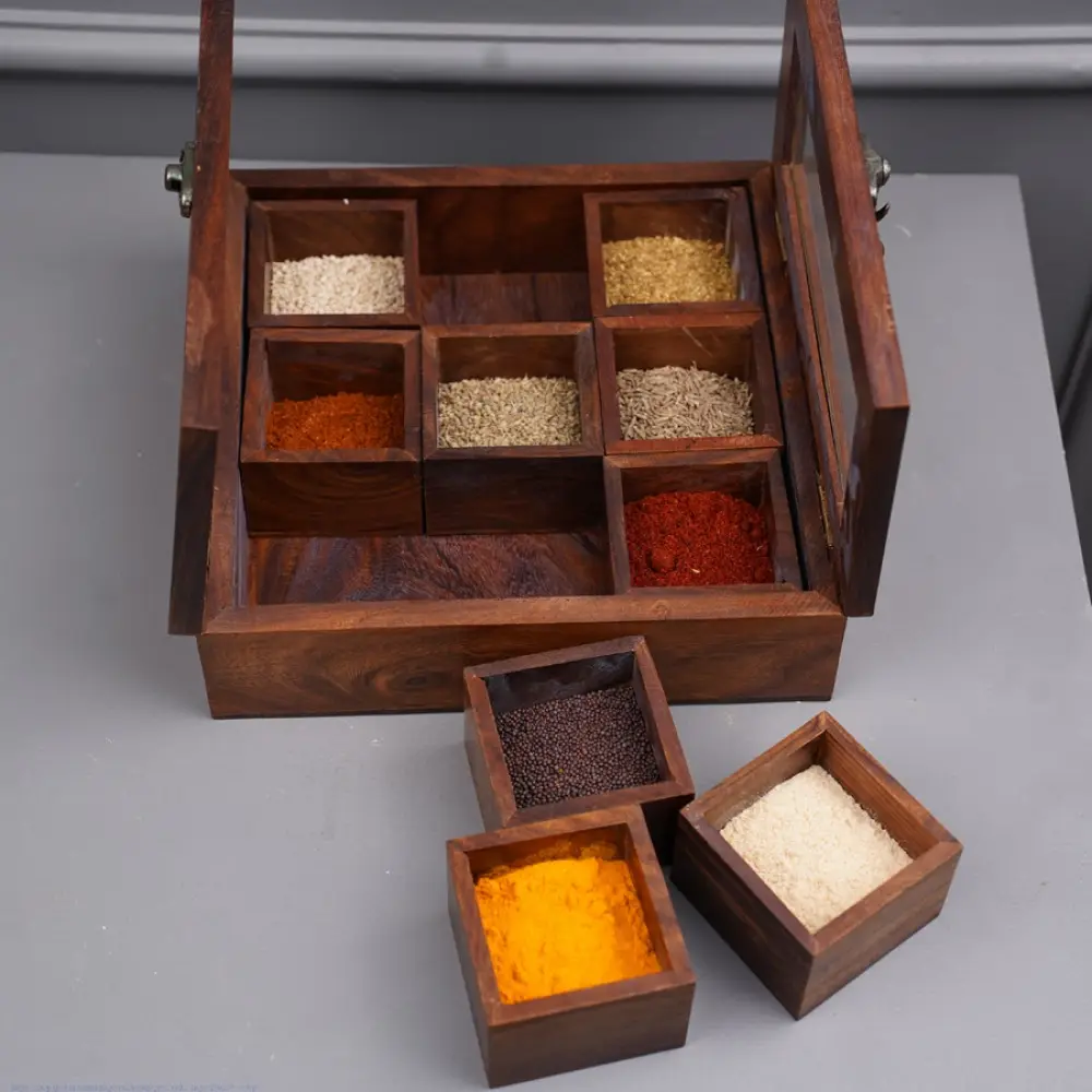 Online Handmade Wooden Spice Box