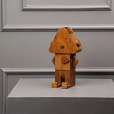 Lakdi . लकड़ी ~ Handmade Wooden Robo Pen Stand