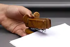 Lakdi . लकड़ी ~ Handmade Wooden Stapler (Koala / Whale)
