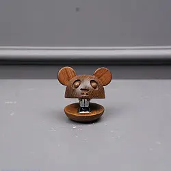Lakdi . लकड़ी ~ Handmade Wooden Stapler (Panda / Cat / Dog )