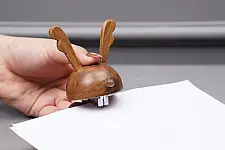 Lakdi . लकड़ी ~ Handmade Wooden - Reindeer Stapler
