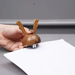 Lakdi . लकड़ी ~ Handmade Wooden - Reindeer Stapler