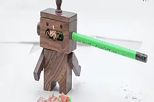 Lakdi . लकड़ी ~ Handmade Wooden - Male Sharpener